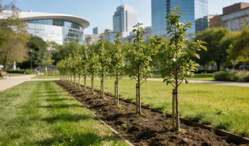 Plantation d'arbres à Lannemezan, structurer durablement les espaces verts, Lannemezan, MSEC PRO