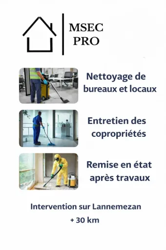 Société de nettoyage à Saint-Gaudens, Lannemezan, MSEC PRO