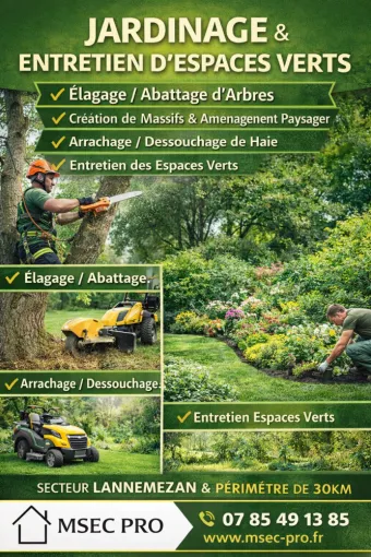 Entretien des jardins à Lannemezan