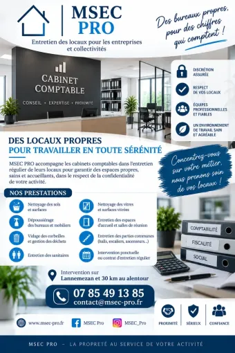 Entretien des cabinets comptables à Tarbes, Lannemezan, MSEC PRO