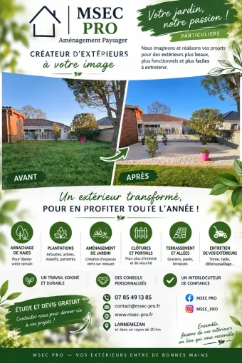 Création de paysages aménagés à Lannemezan et ses environs, Lannemezan, MSEC PRO