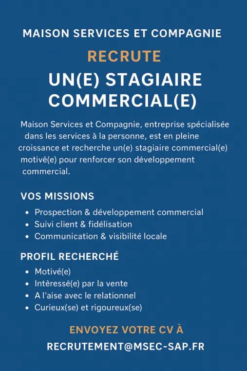 OFFRE DE STAGE COMMERCIAL