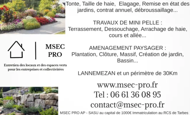 Entretien des espaces verts à Lannemezan, Lannemezan, MSEC PRO